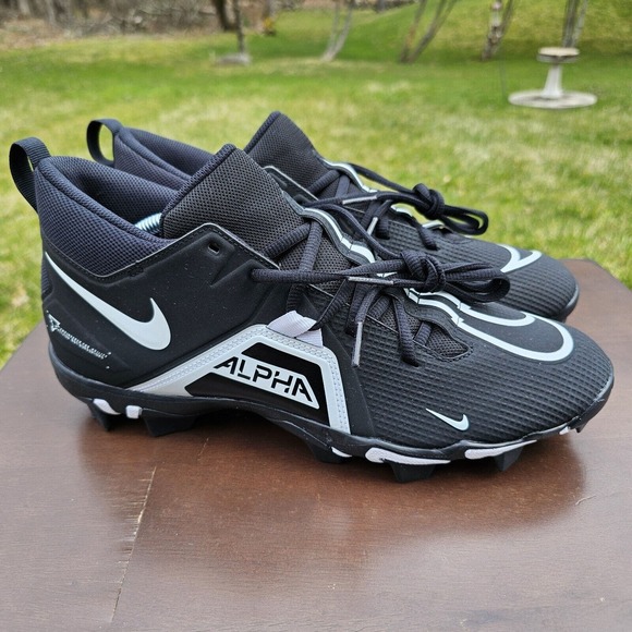 Mens Nike Alpha Menace 3 Shark Football Cleat Black CV0582-001 Fastflex Sz 12 - Picture 3 of 10